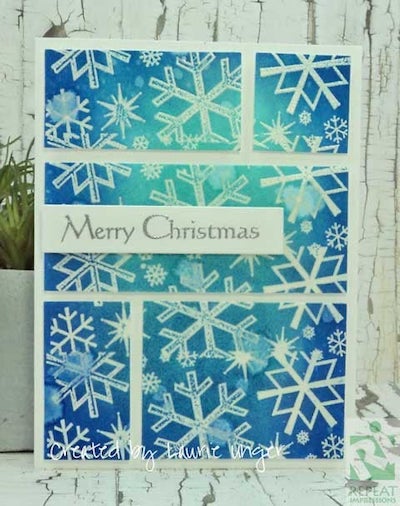 The House That Stamps Built Theme Challenge D2221 ~ Christmas - Favorite Technique creation by Laurie Unger